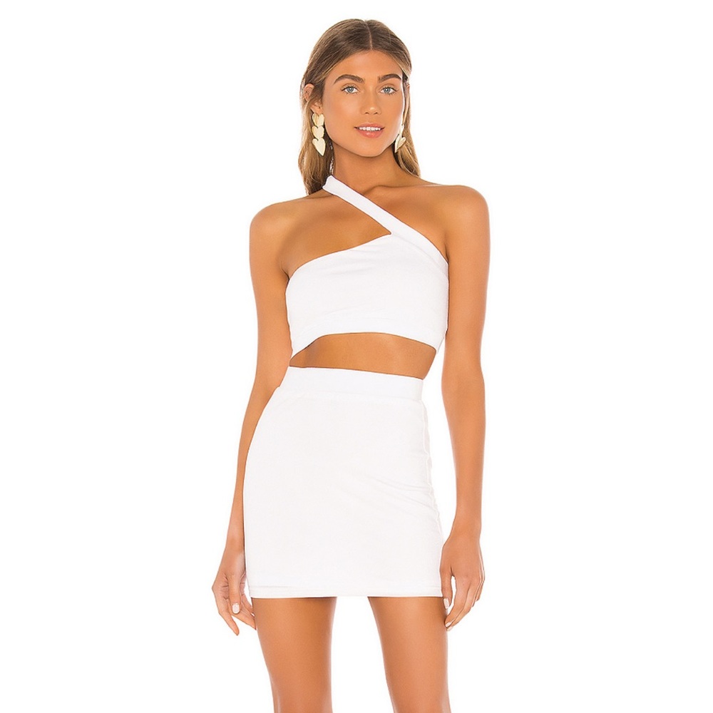 NWT S/M Hallie Skirt White Matching Two-Piece Set